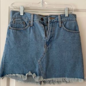 Light wash denim skirt